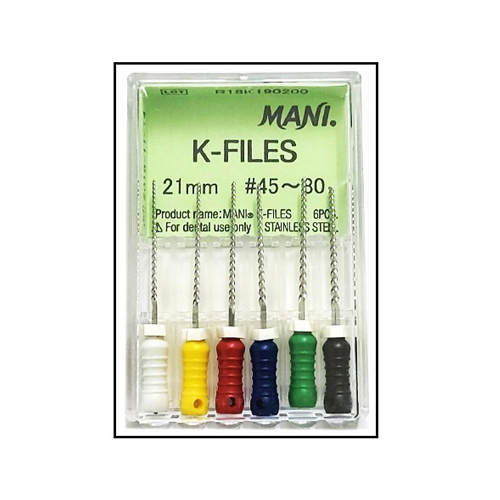 Mani K File 25mm No.45-80 Dental